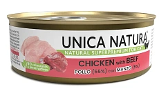 Unica Natura Консерва для кошек (Курица, говядина)